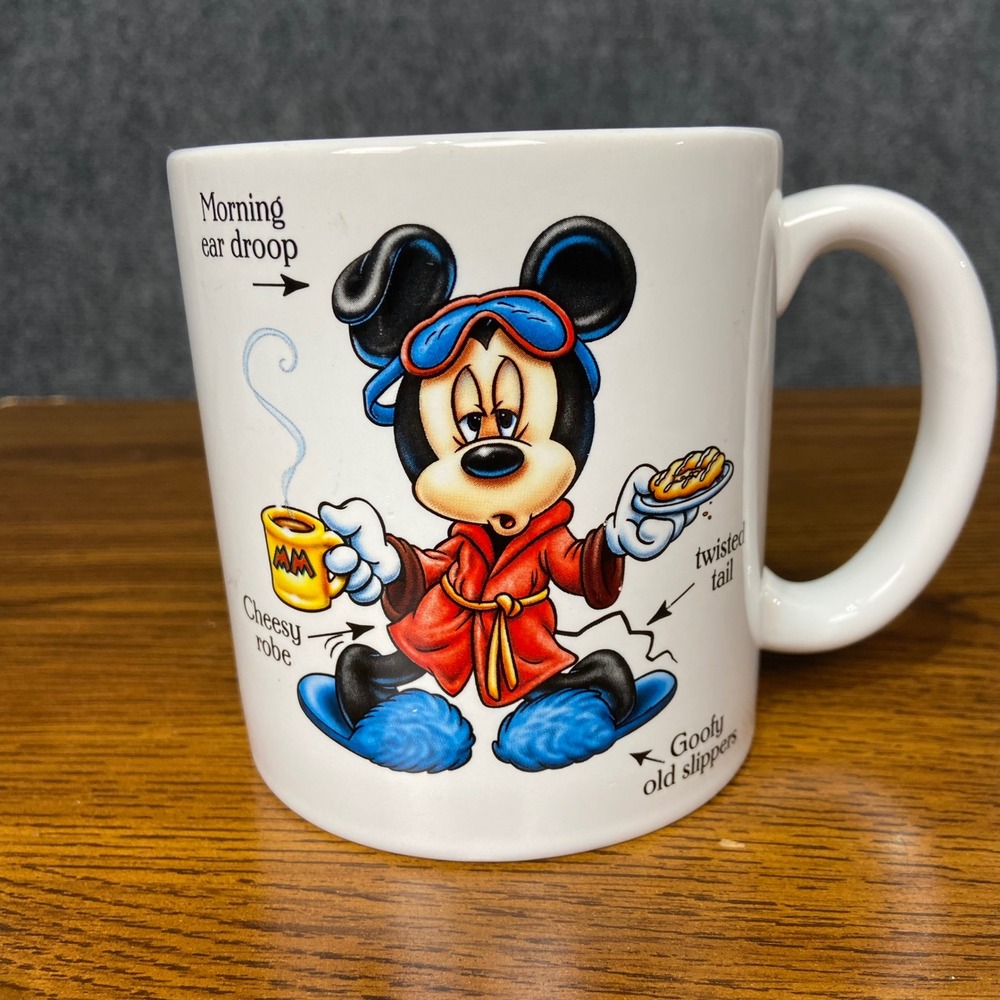 Disney Store Mickey Mouse Mornings Aren't Pretty Coffee Mug‎ 16oz